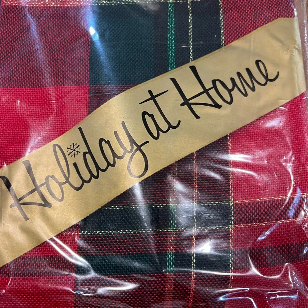 Red and Green Plaid Tablecloth
